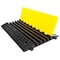 Electriduct Cable Protector, 2-1/4 in H, 35-1/2 in L, 21.80 in W, 5 Channel, Rubber, Black, Yellow CP-RPS-CR900 - alternate 1
